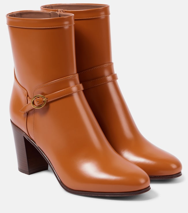 Pattie 75 leather ankle boots | Valentino Garavani