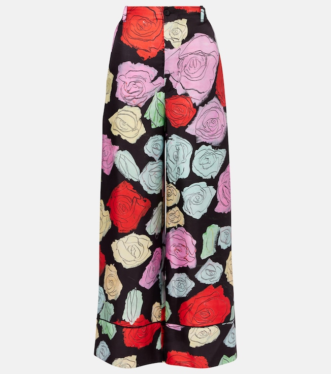 Floral silk palazzo pants | Marni