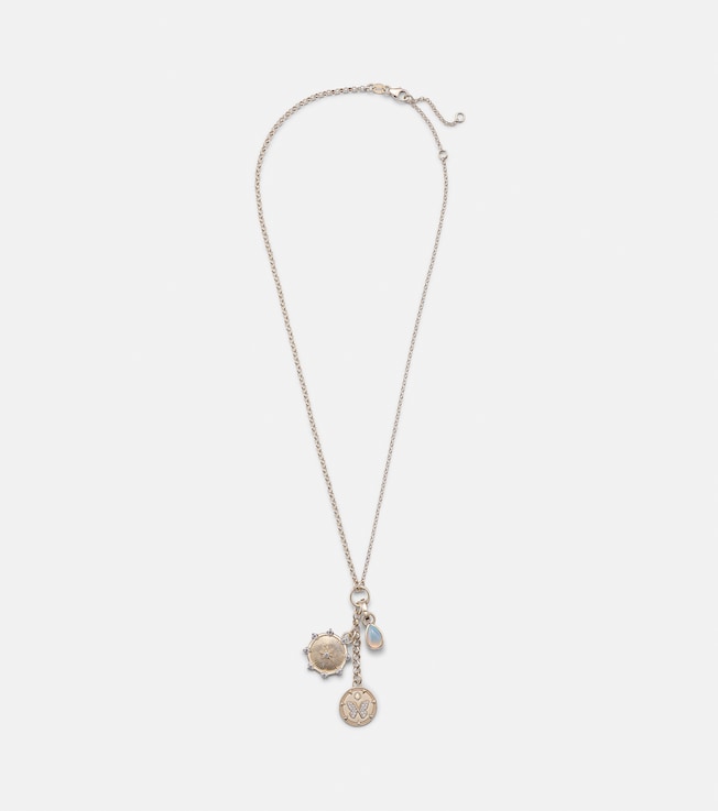 Forever & Always 18kt gold pendant necklace with diamonds and opal | FoundRae