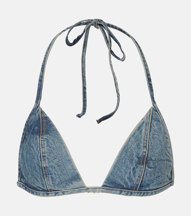Denim bralette | Rick Owens