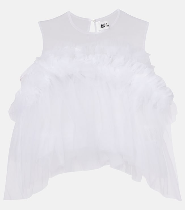 Ruffled tulle top | Noir Kei Ninomiya