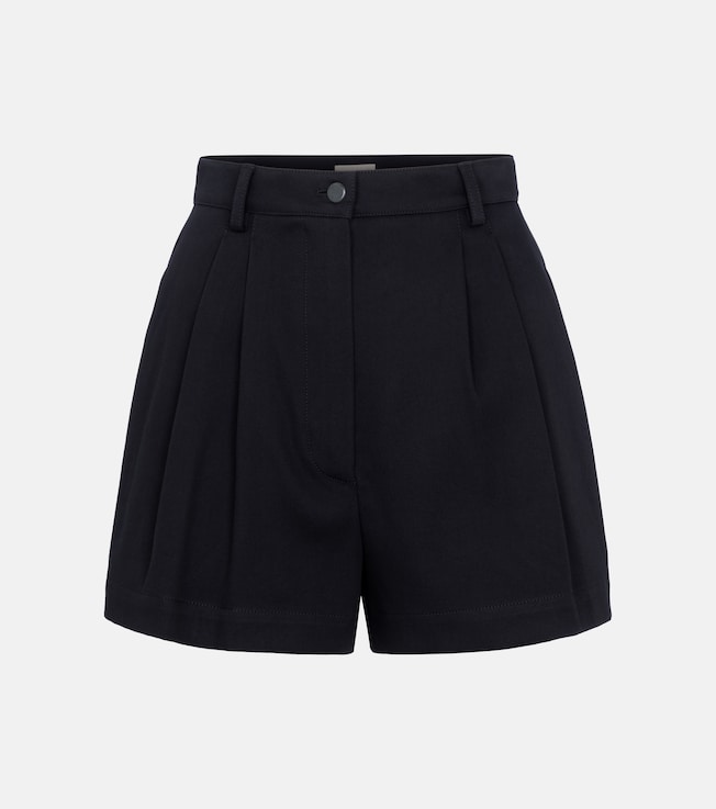 High-rise cotton gabardine shorts | Alaïa