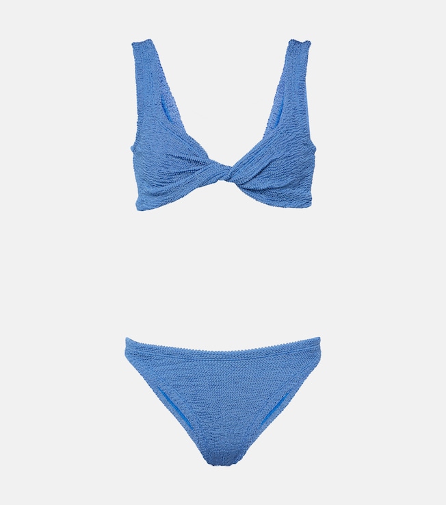Juno twist-detail bikini | Hunza G