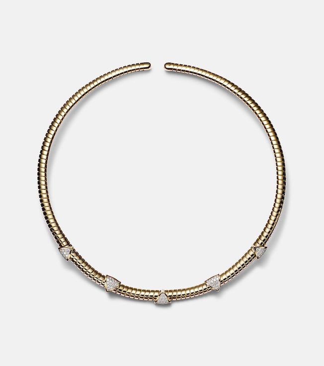 Trisolina 18kt gold necklace with diamonds | Marina B