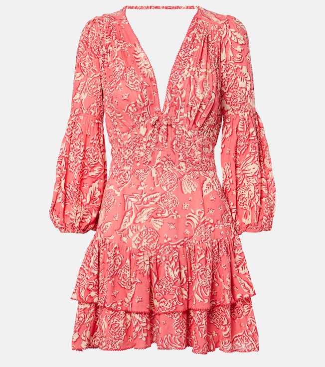 Chiara printed ruffled minidress | Poupette St Barth