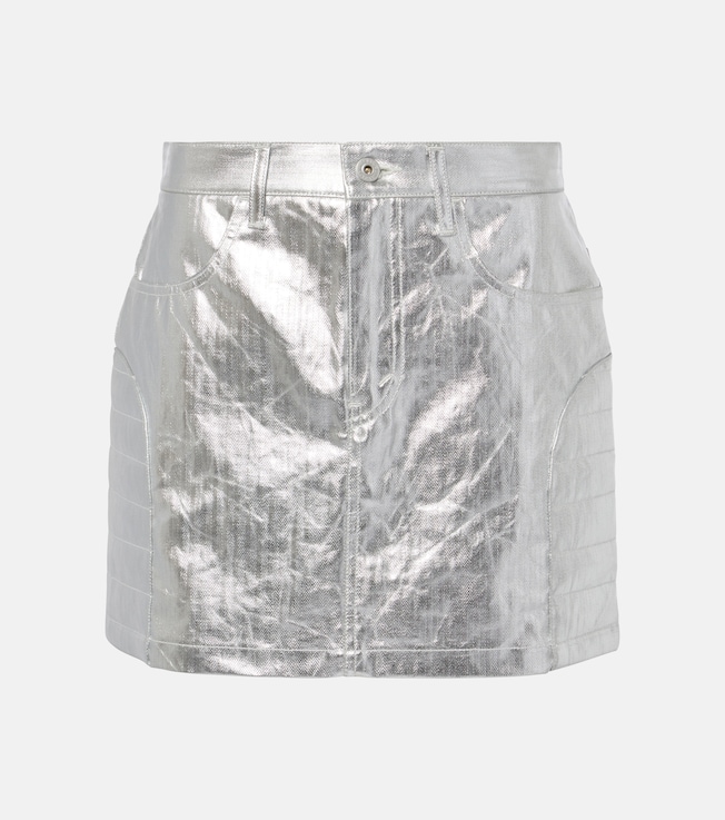 Metallic-effect cotton miniskirt | Junya Watanabe