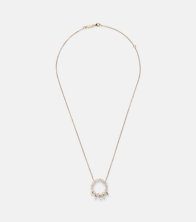 18kt gold necklace with diamonds | Suzanne Kalan