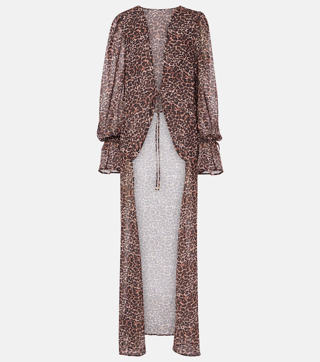 Leopard-print beach cover-up | Bananhot