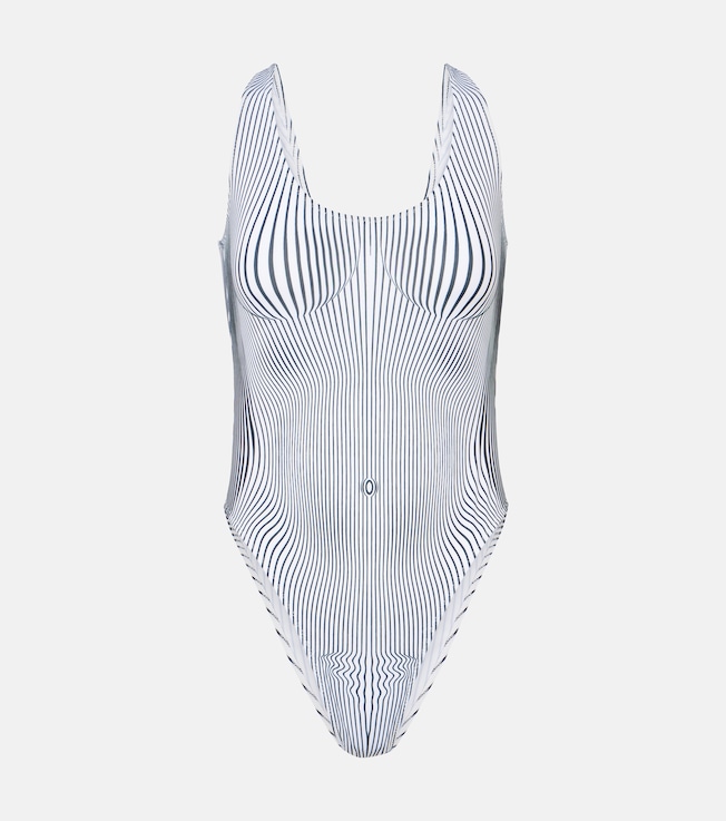 Pinstripe Body Morphing swimsuit | Jean Paul Gaultier