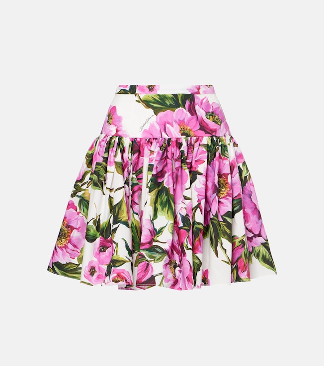 Floral cotton miniskirt | Dolce&Gabbana