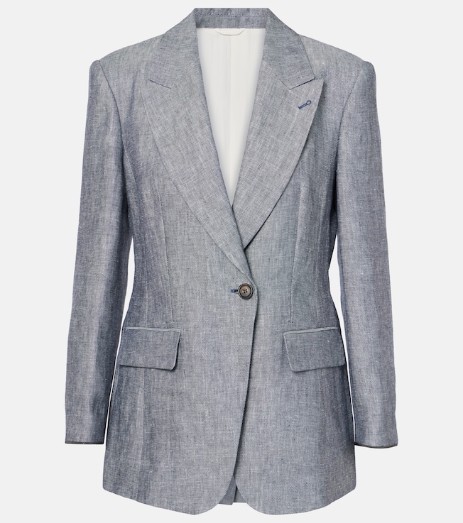 Hemp and linen blazer | Brunello Cucinelli