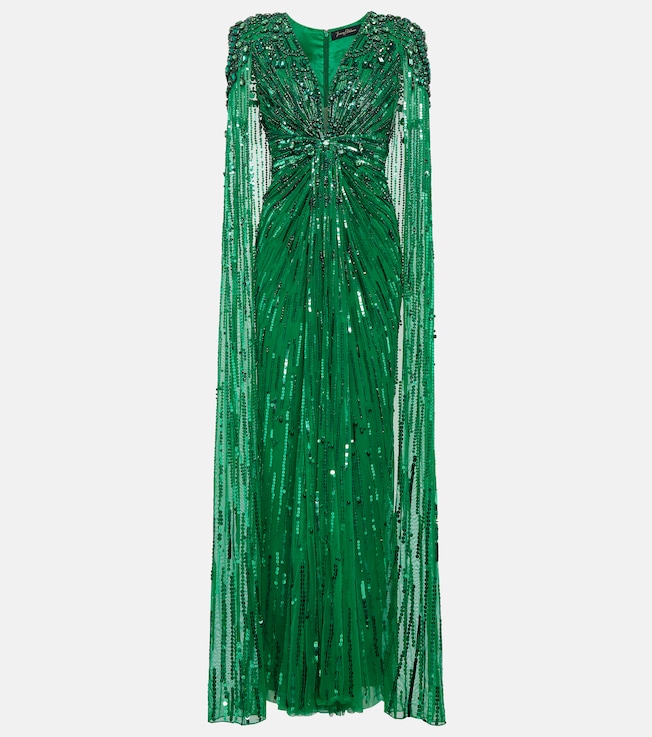 Lotus Lady embellished caped gown | Jenny Packham