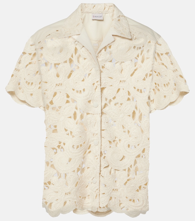 Crochet cotton-blend shirt | Moncler