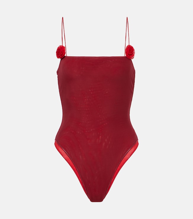 Floral-appliqué swimsuit | Oséree