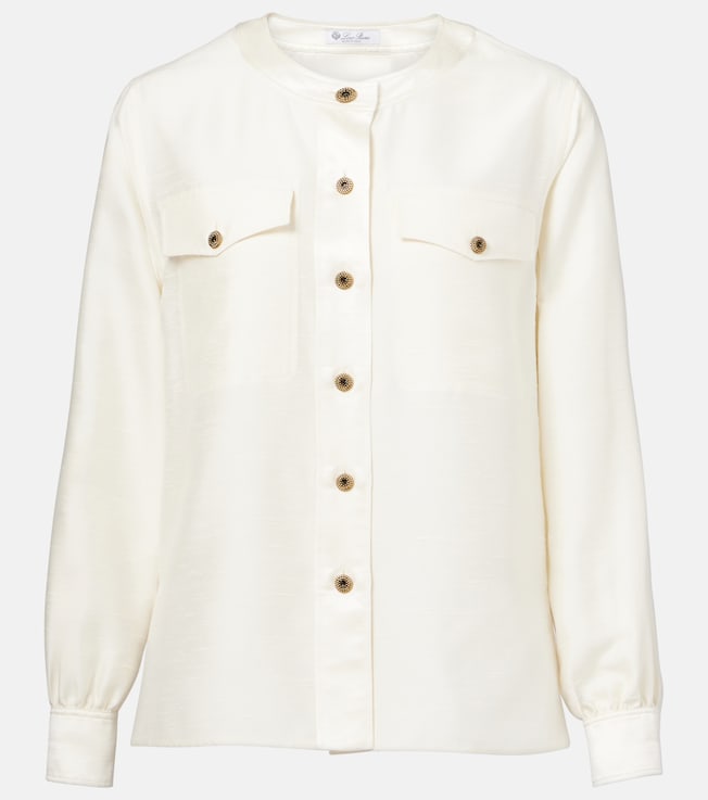 Quincy silk shantung blouse | Loro Piana