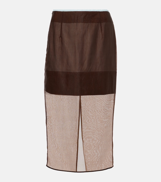 Chiffon midi skirt | Jacques Wei