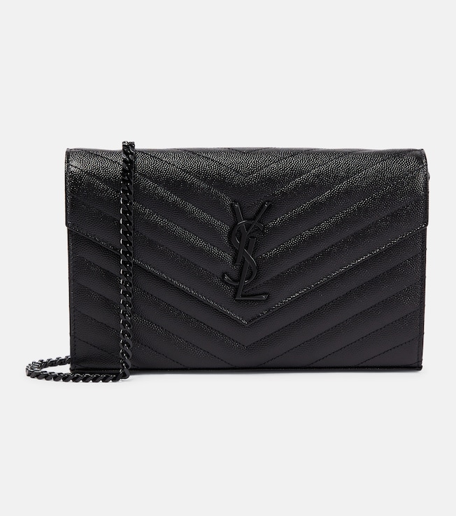 Cassandre matelassé leather wallet on chain | Saint Laurent