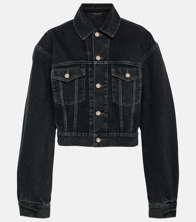 '80s cropped denim jacket | Saint Laurent