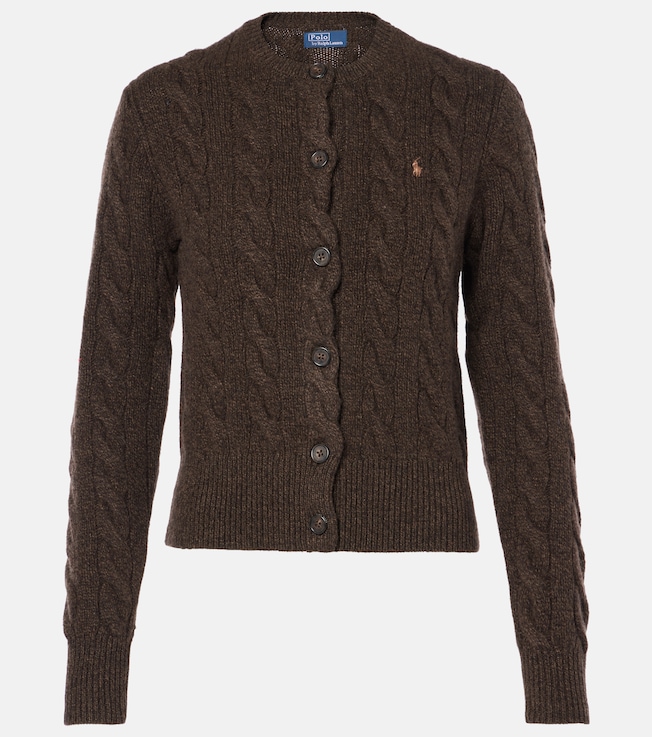 Cable-knit wool and cashmere cardigan | Polo Ralph Lauren