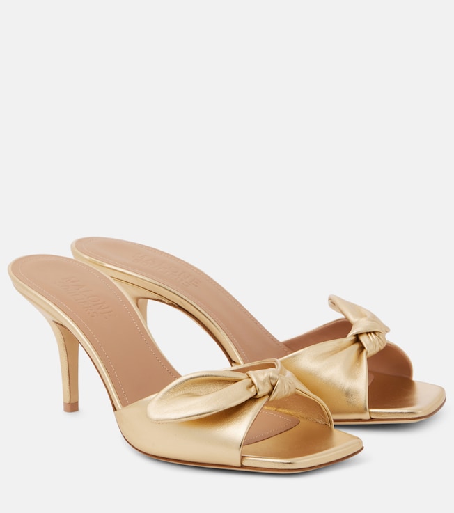 Vargas 70 metallic leather mules | Malone Souliers