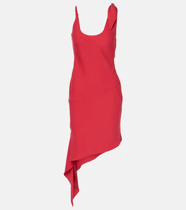 Scarf-detail asymmetric minidress | Courrèges