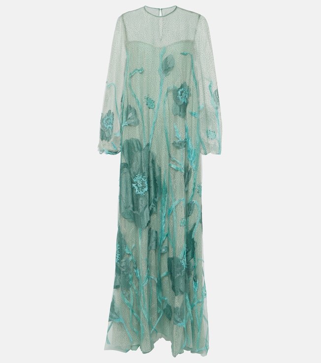 Yesenia embroidered tulle gown | Costarellos
