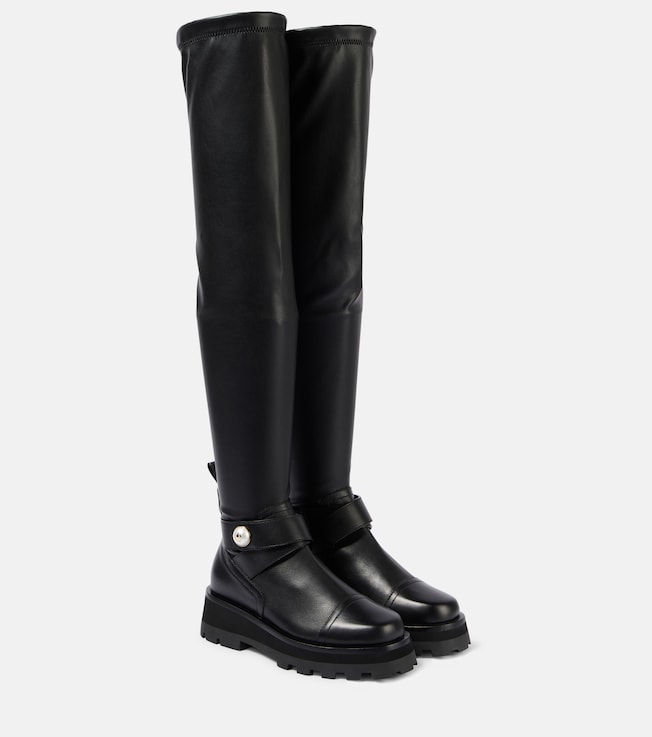 Meena leather over-the-knee boots | Jimmy Choo