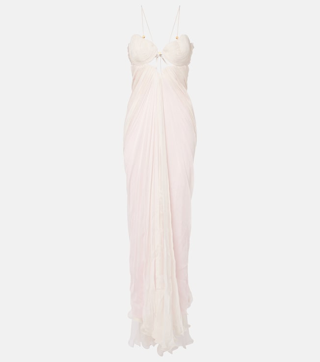 Lorelai draped silk mousseline gown | Maria Lucia Hohan
