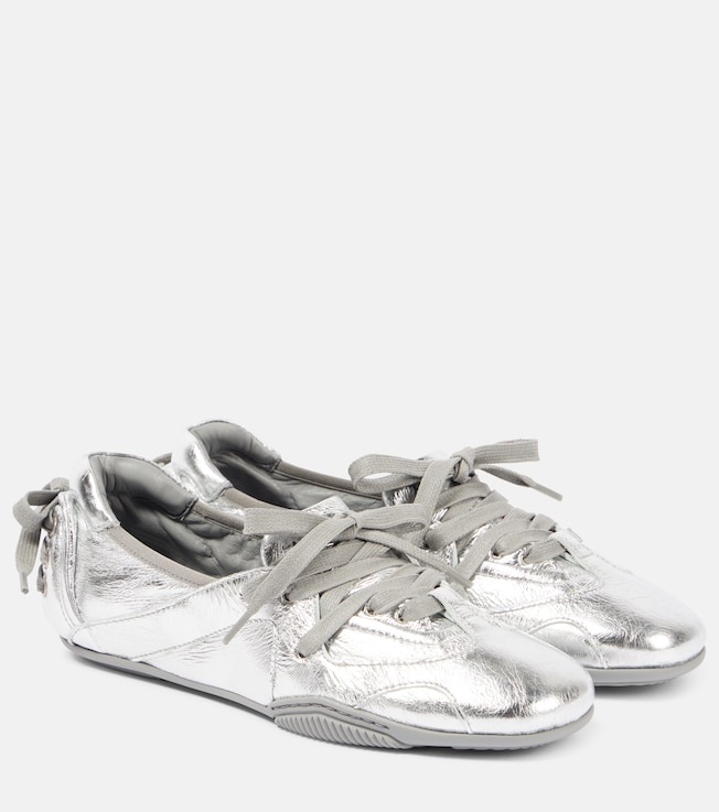 Metallic leather flats | Acne Studios