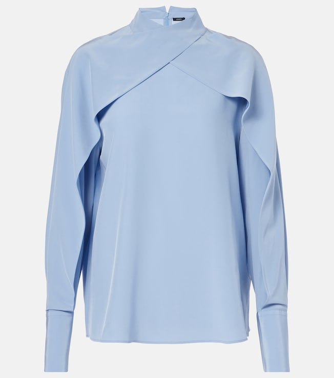 Bailie silk crêpe de chine blouse  | Joseph