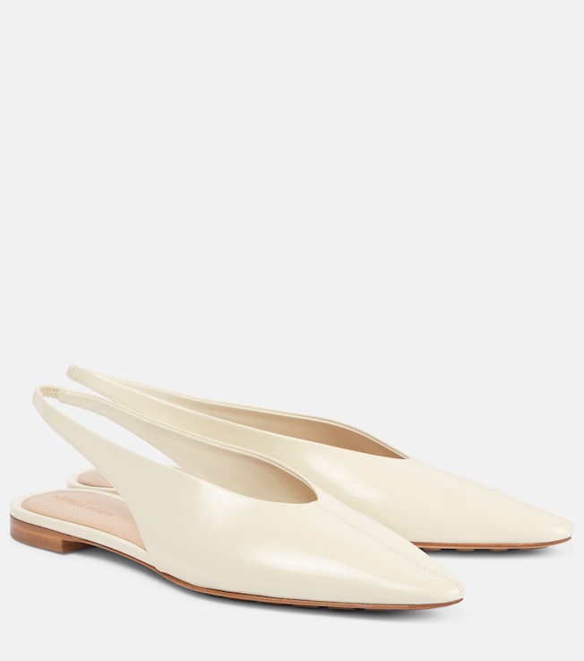 Sofia leather slingback flats | Bottega Veneta