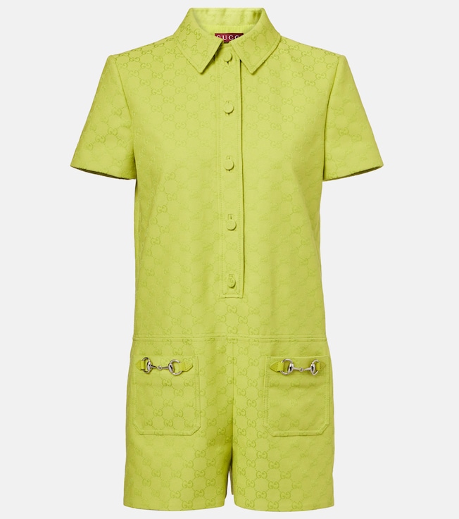 Horsebit GG Canvas romper | Gucci