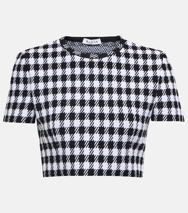 Houndstooth cropped top | Alaïa