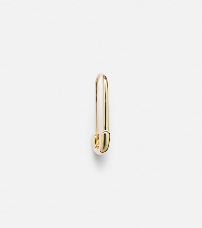 Safety Pin 18kt gold single earring  | Anita Ko