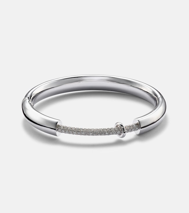 Endless 14kt white gold bracelet with diamonds | Rainbow K