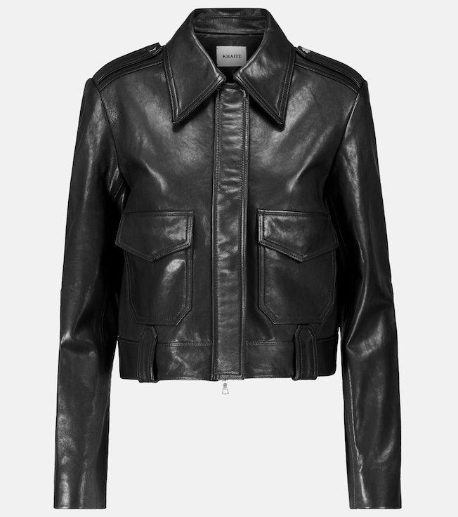 Cordelia leather crop jacket | Khaite