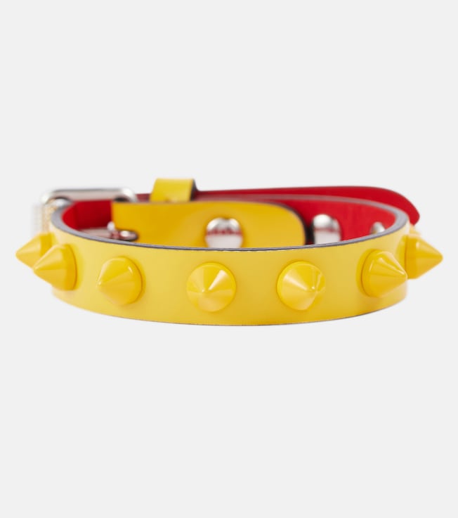 Loubilink embellished leather bracelet | Christian Louboutin