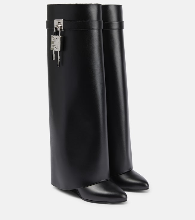 Shark Lock leather knee-high boots | Givenchy