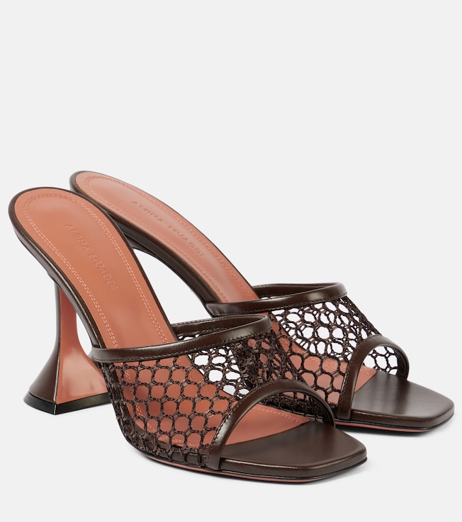 Lupita 95 mesh mules | Amina Muaddi