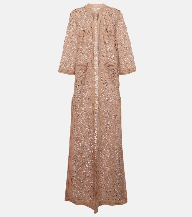 Macramé cotton-blend cardigan | Elie Saab