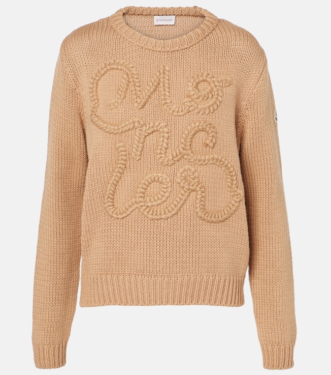 Logo embroidered cotton sweater | Moncler