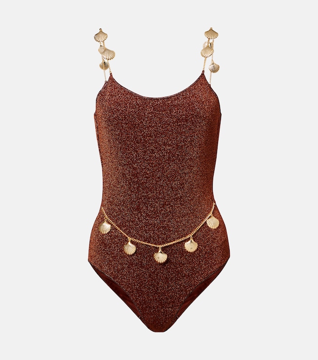 Lumière Shells embellished swimsuit | Oséree