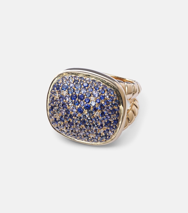 Tigella 18kt gold ring with sapphires and diamonds | Marina B