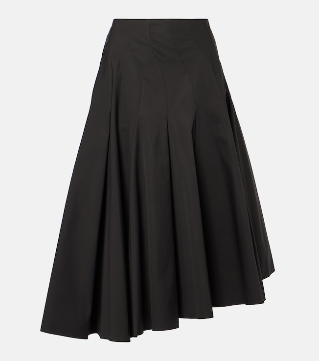Rio asymmetric cotton midi skirt | Fforme