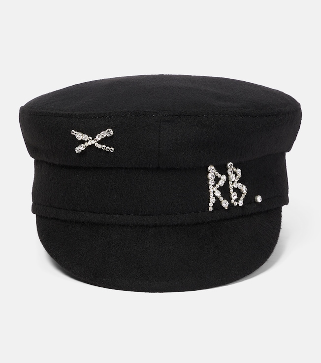 Embellished wool baker boy cap | Ruslan Baginskiy