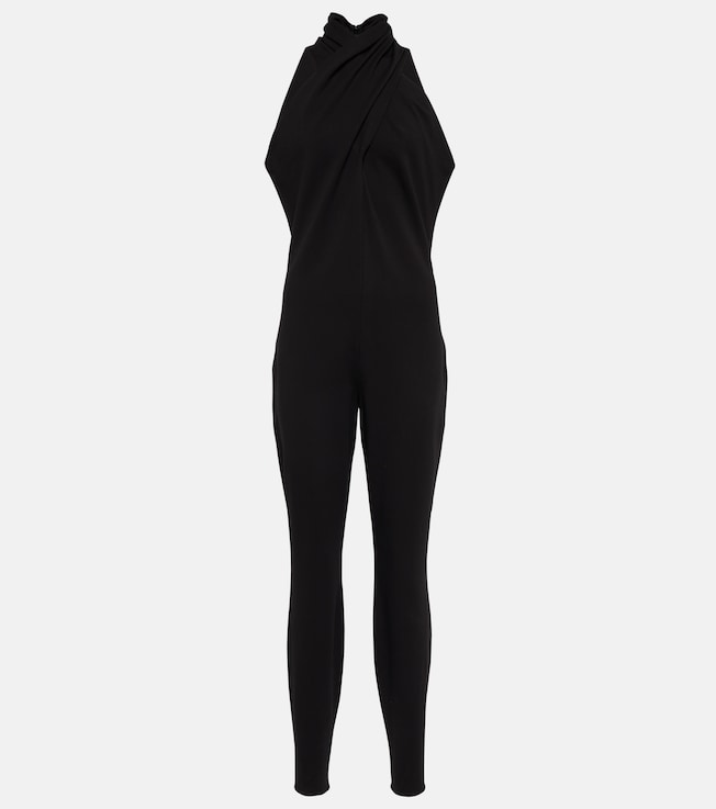 Halterneck crêpe jumpsuit | Alaïa