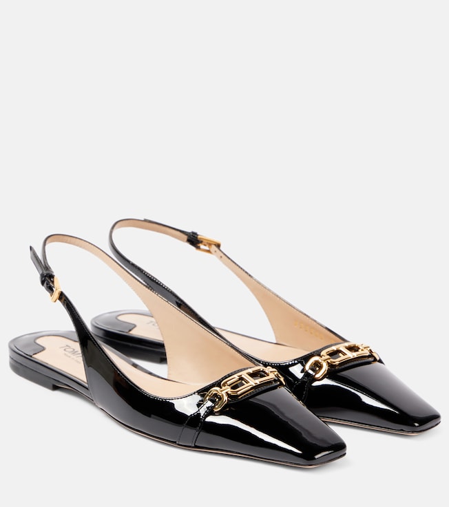 Whitney patent leather slingback flats | Tom Ford