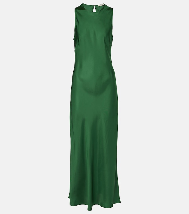 Valencia silk twill maxi dress | Asceno