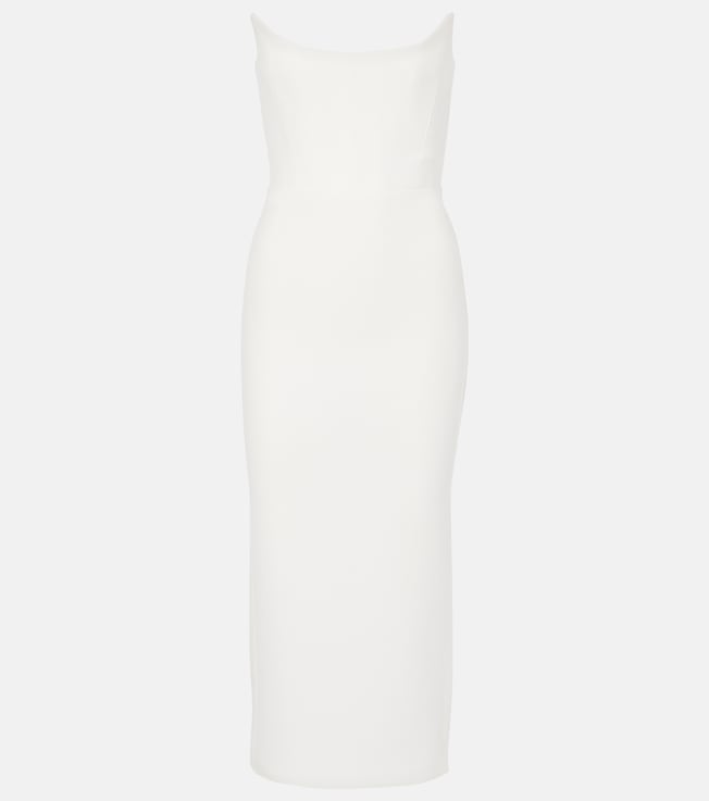 Bridal strapless midi dress | Alex Perry