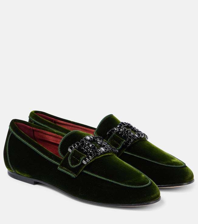 Kate embellished velvet loafers | Tod's